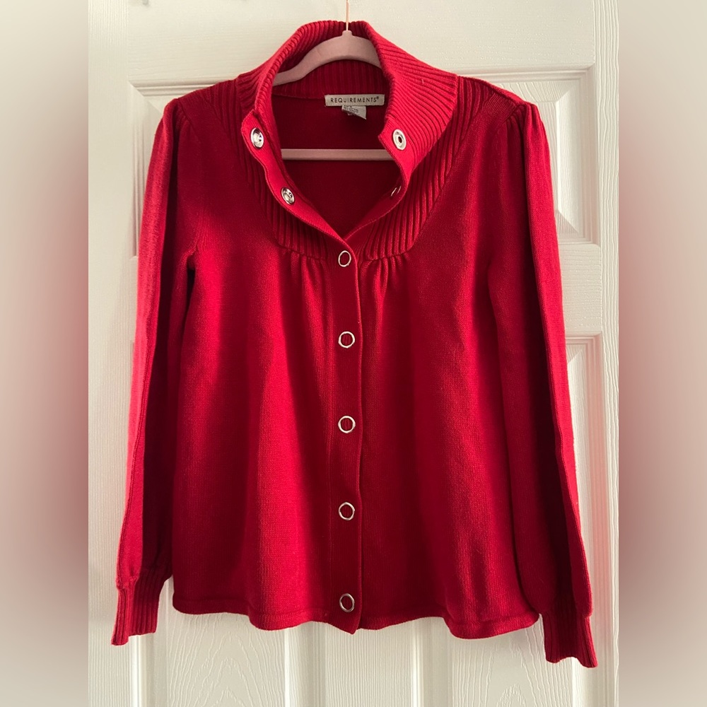 Requirements women’s cardigan size Small.